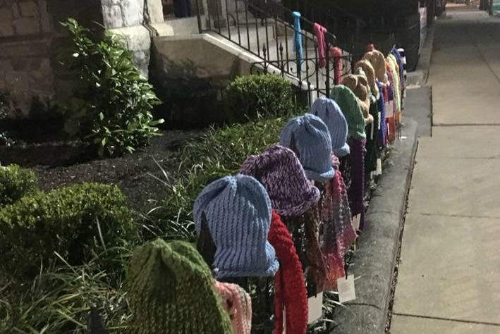 Scarf-bombing at St. James Episcopal Church